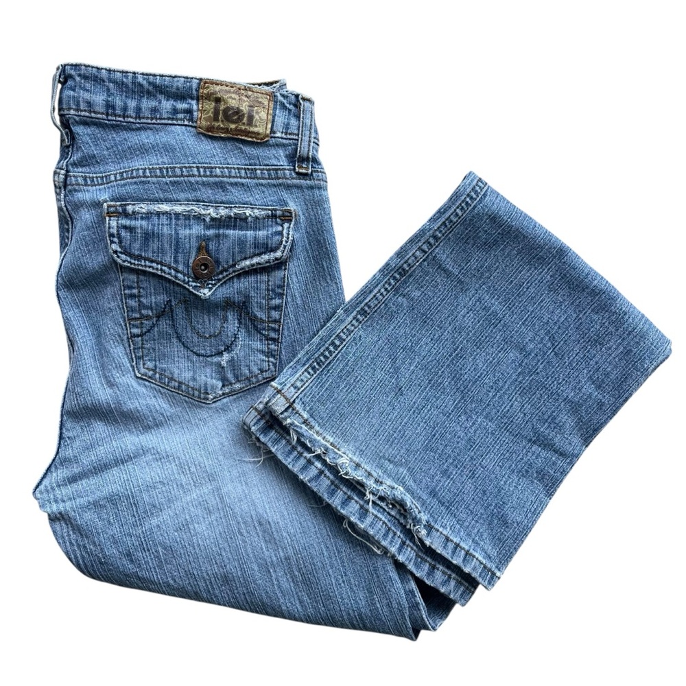 L.e.i. Juniors 11 Light Wash Blue Denim Low Rise Flare Jean Y2K Retro 8LX802295A